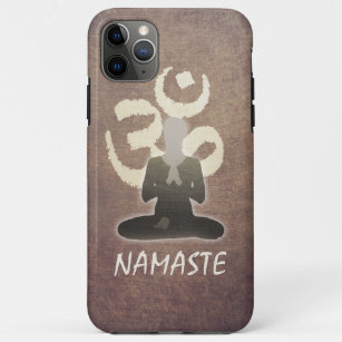 Funda Para iPhone 11 Pro Max Mediación y yoga de OM Aum del vintage de Namaste