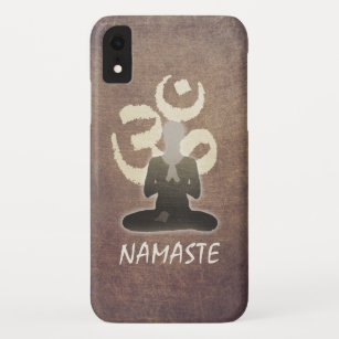 Funda Para iPhone XR Mediación y yoga de OM Aum del vintage de Namaste