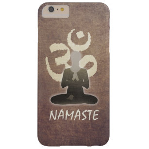 Funda Barely There Para Phone 6 Plus Mediación y yoga de OM Aum del vintage de Namaste