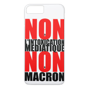 Funda Para iPhone 8 Plus/7 Plus MEDIATIQUE NO à l'INTOXICATION NON à MACRON iP