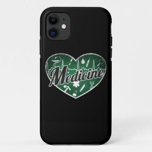 Funda Para iPhone 11 Medicina retro Heart Blackboard Love