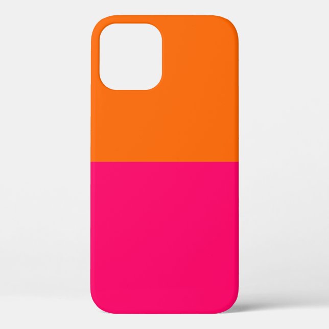Funda De Case-Mate Para iPhone Medio Naranja y rosa brillante (Reverso )