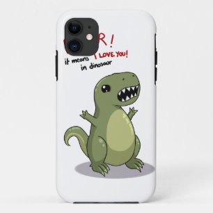Funda Para iPhone 11 Medios de Rawr te amo en dinosaurio