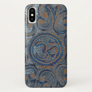 Funda Para iPhone X Meditación de Yoga Blue Zen Mantra OM Aum Ajna