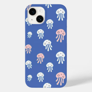 Funda Para iPhone 14 De Case-Mate Medusas sobre fondo azul