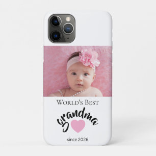 Funda Para iPhone 11 Pro Mejor Abuela del Mundo desde Año Foto Adorable 