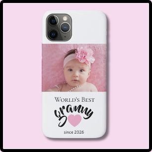 Funda Para iPhone 11 Pro Mejor Abuela del Mundo desde Foto Año Adorable 