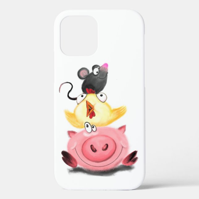 Funda De Case-Mate Para iPhone Mejor amigo niño picante y ratón - Personalizado  (Reverso )