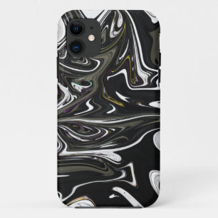 Funda Para iPhone 11 Mejor arte abstracto en blanco y negro, pintura ab