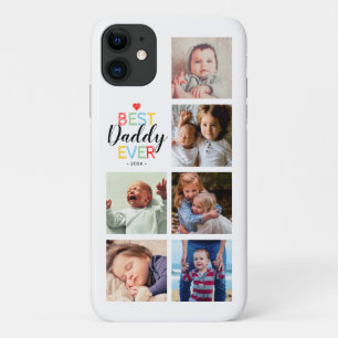 Funda Para iPhone 11 Mejor Collage de fotos de papá personalizado