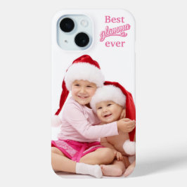 Funda Para iPhone 15 Mejor foto de Glamma Ever rosa/blanco en blanco