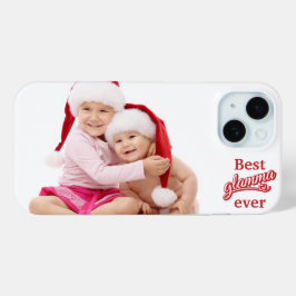 Funda Para iPhone 15 Mejor foto horizontal de Glamma Ever rojo/blanco