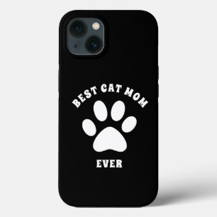 Funda Para iPhone 13 Mejor Gato Mamá Personalizado Texto Personalizado