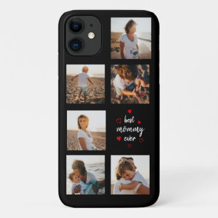 Funda Para iPhone 11 Mejor Mamá del Mundo Collage de Fotos Día de la Ma