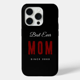 Funda Para iPhone 15 Pro Mejor Mamá Desde El 20XX Modern Simple Preppy