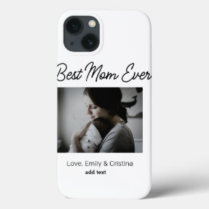Funda Para iPhone 13 mejor mamá siempre feliz día de las madres agregar