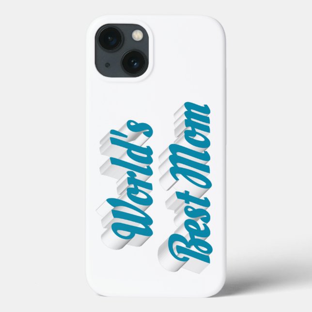 Funda De Case-Mate Para iPhone Mejor Mamá texto azul cielo (Reverso)