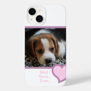 FUNDA PARA iPhone 14 DE Case-Mate MEJOR MASCOTA DE TEXTO DE NANA EN CORAZÓN ROSA