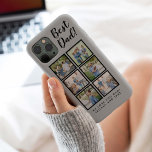 Funda Para iPhone 15 ¡Mejor papá! 6 Collage de fotos Gris claro moderno<br><div class="desc">El mejor tipo de letra del guión de papá con 6 ranuras familiares para fotos junto con un mensaje personalizado para tu número 1 papá.</div>