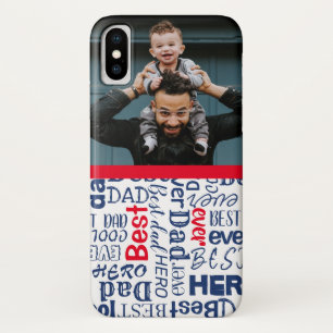 Funda Para iPhone X Mejor Papa moderno foto y caligrafía