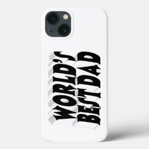Funda Para iPhone 13 Mejor Papá texto negro en 3d