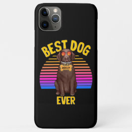 Funda Para iPhone 11 Pro Max Mejor Perro del Labrador Funny Retro
