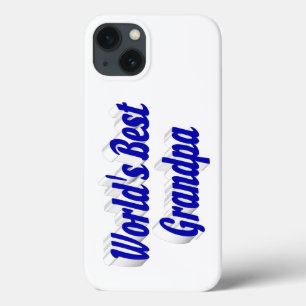 Funda Para iPhone 13 Mejor texto azul para el abuelo