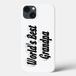 Funda Para iPhone 13 Mejor texto negro para el abuelo