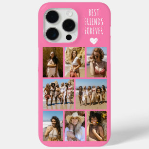 Funda Para iPhone 15 Pro Max Mejores Amigas Para Siempre 8 Foto Rosa