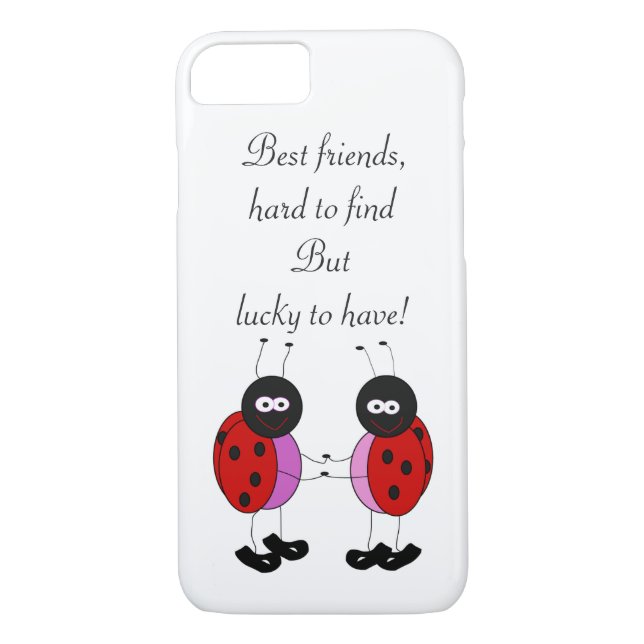 Funda De Case-Mate Para iPhone Mejores amigos ladybugs (Reverso)