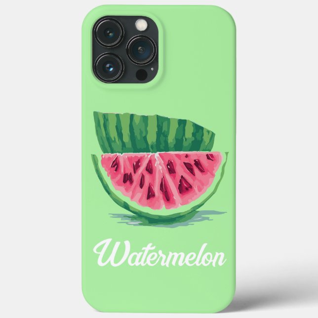 Funda De Case-Mate Para iPhone Melaza verde rosa fruta fresca (Reverso )