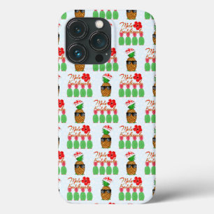 Funda Para iPhone 13 Pro Mele Kalikimaka Hawaiana Piña Feliz Navidad