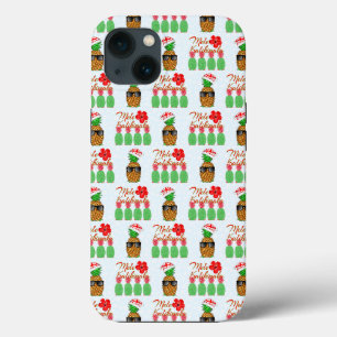 Funda Para iPhone 13 Mele Kalikimaka Hawaiana Piña Feliz Navidad