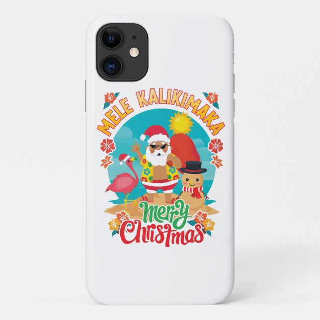 Funda De Case-Mate Para iPhone Mele Kalikimaka para un brillante Navidad hawaiano (Reverso)