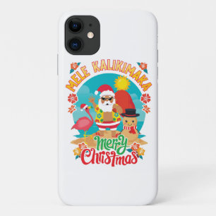 Funda Para iPhone 11 Mele Kalikimaka para una brillante Navidad hawaian
