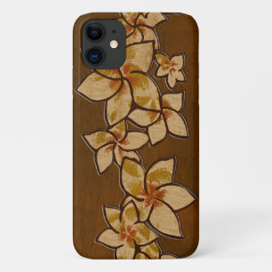 Funda Para iPhone 11 Melia Hawaii Plumeria Faux Wood
