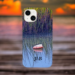 Funda Para iPhone 14 De Case-Mate Mellow ine Marsh Boat flota en hierba de pantano