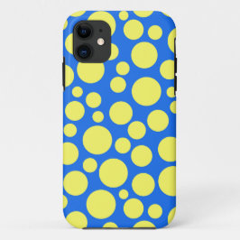 Funda Para iPhone 11 Melocotones amarillos en un fondo azul cielo