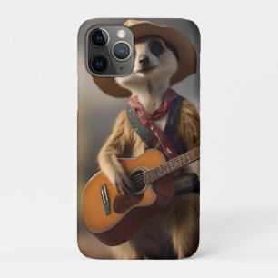 Funda Para iPhone 11 Pro Melodías de la Sabana A Meerkat Guitar Serenade,