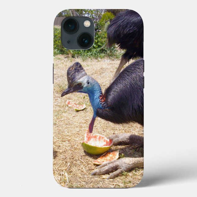 Funda De Case-Mate Para iPhone Melones Cassowary Bird Eating, Funda de iPhone 13 (Reverso )