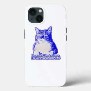 Funda Para iPhone 13 Meme de gato enojado para los amantes de los gatos