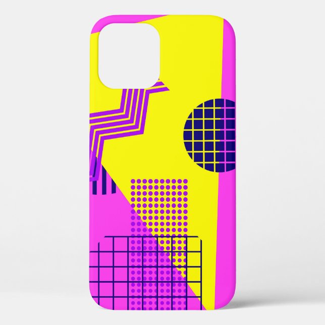 Funda De Case-Mate Para iPhone Memphis Ochenta: Fondo de formas geométricas (Reverso )