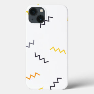 Funda Para iPhone 13 Memphis zigzags, juguetón, colorido, moderno y mod