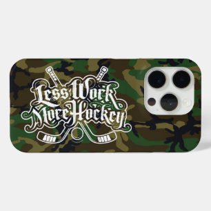Funda Para iPhone 15 Pro Menos trabajo más hockey