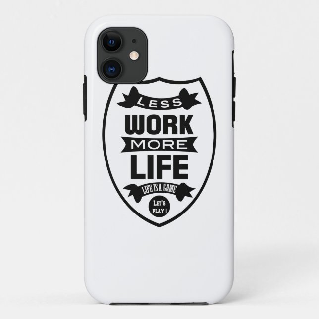 Funda De Case-Mate Para iPhone Menos trabajo más vida (Reverso)