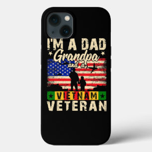 Funda Para iPhone 13 Mens Im a Dad Grandpa And a Vietnam Veteran Dad Fa