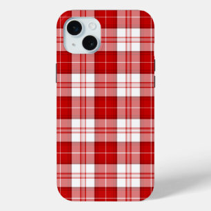 Funda Para iPhone 15 Mini Menzis tartán platillos rojos