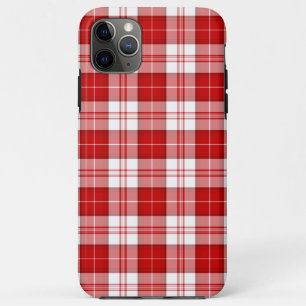 Funda Para iPhone 11 Pro Max Menzis tartán platillos rojos