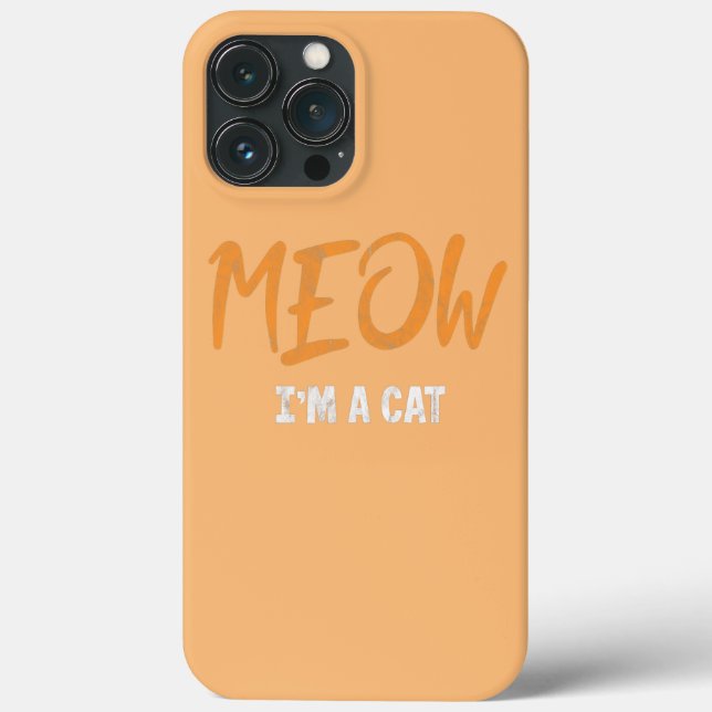 Funda De Case-Mate Para iPhone Meow Cat Halloween disfraz gato mamá papá (Reverso )