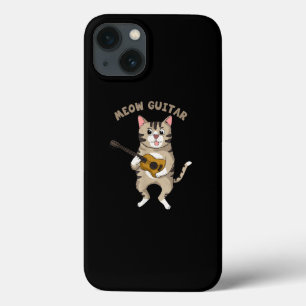 Funda Para iPhone 13 Meow Guitar Cute Cat Tocando Guitarra Graciosas Ki